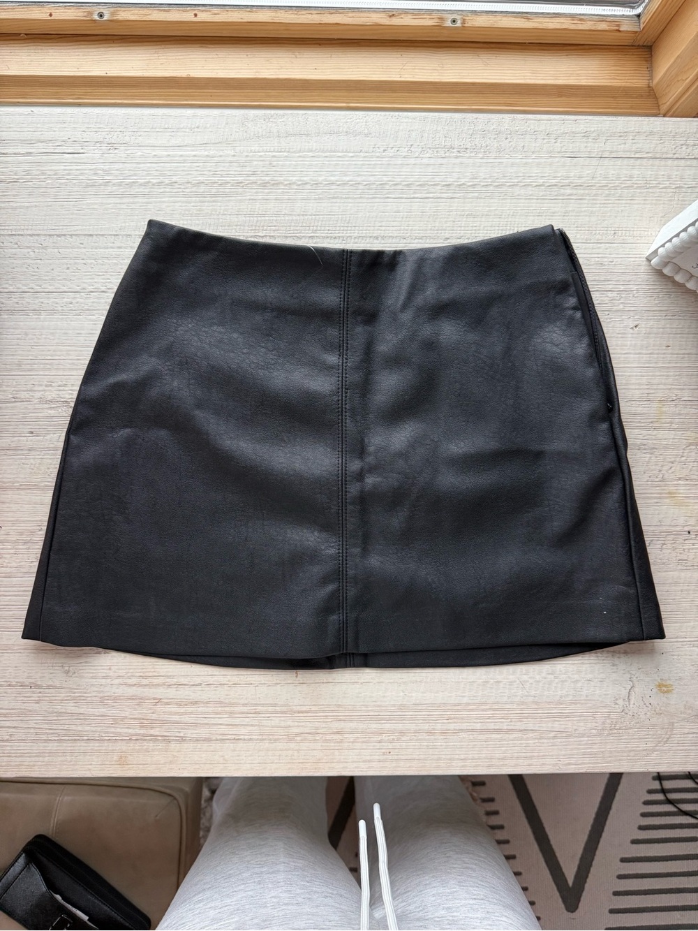 Ci Sono Black Faux Leather Mini Skirt